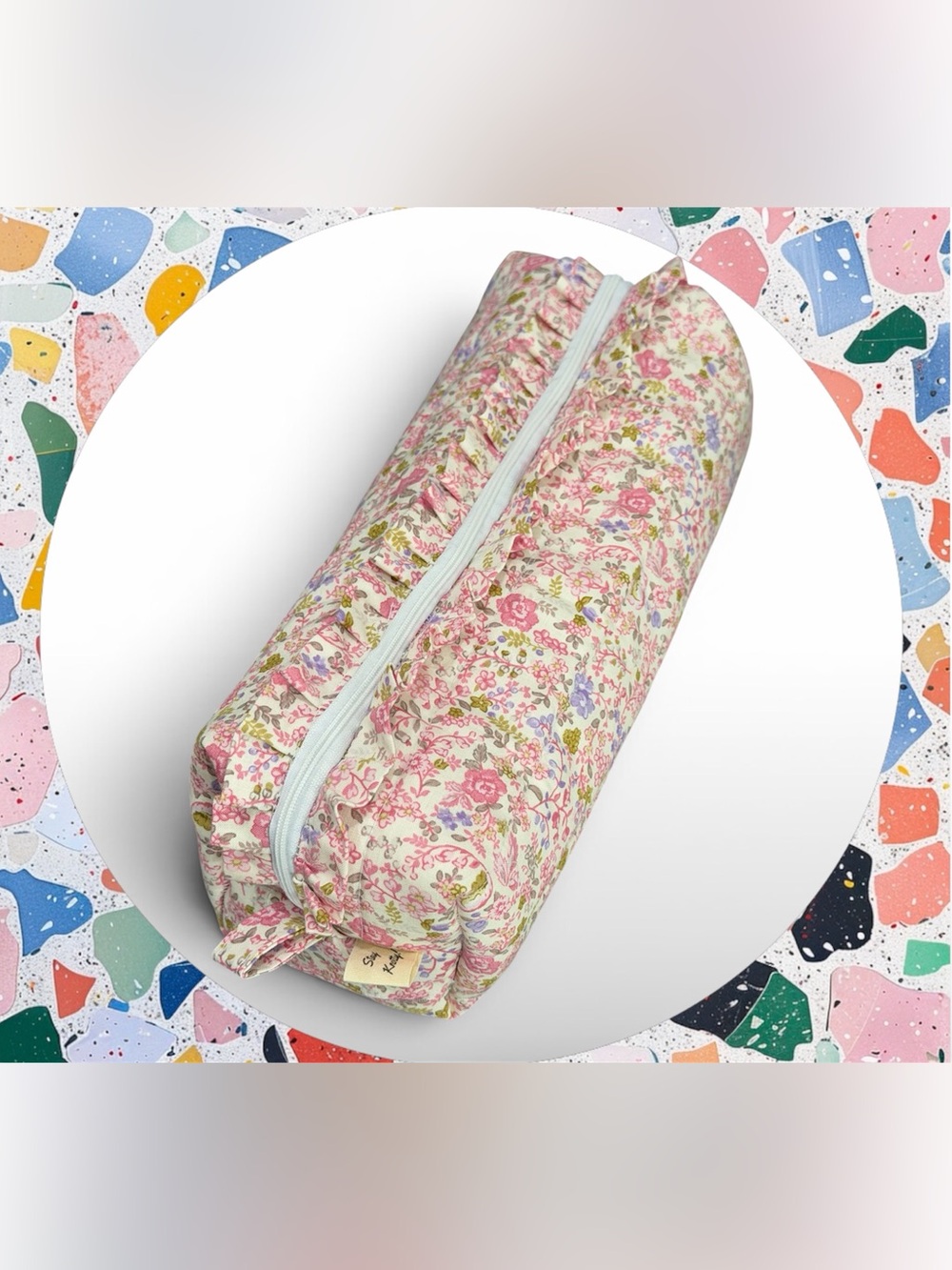 Floral Pink Cotton Zipper Pouch for Dryer, Iron, Brush, & Comb 𪎠Many Colors